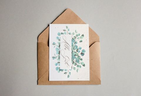 Postkarten aus Samenpapier - Eukalyptus