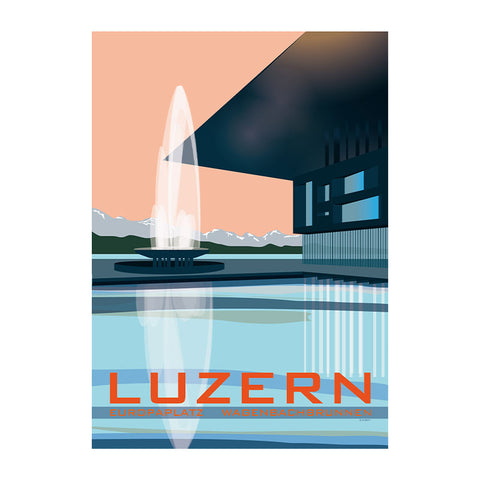s.wert Poster Luzern Europaplatz Wagenbachbrunnen, A2
