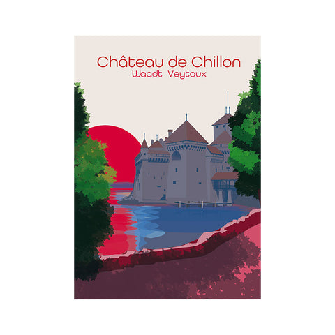 s.wert Poster Waadt Schloss Chillon, A2