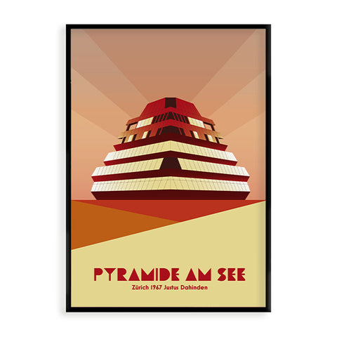 s.wert Poster Zürich Pyramide am See, A3
