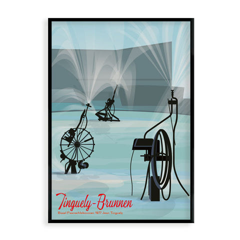 s.wert Poster Basel Tinguely-Brunnen, A3