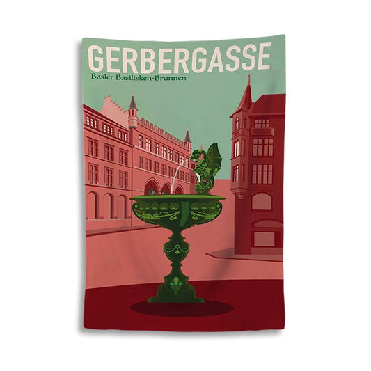 s.wert Badetuch Basel Gerbergasse Basilisk
