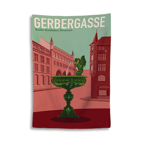 s.wert Badetuch Basel Gerbergasse Basilisk