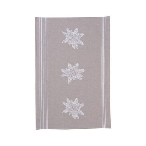 KULTSCHTOFF Küchentuch Berg-Edelweiss, Taupe