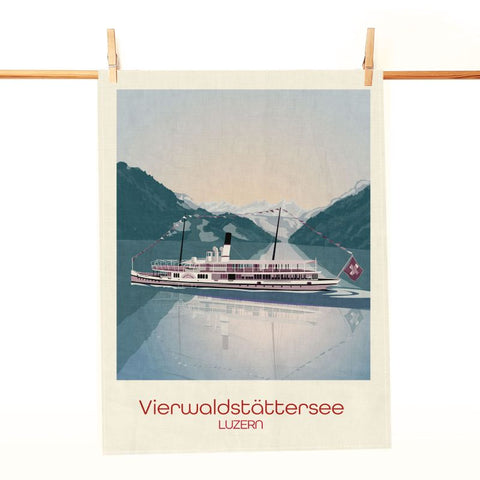 s.wert Geschirrtuch Vierwaldstättersee, Mehrfarbig