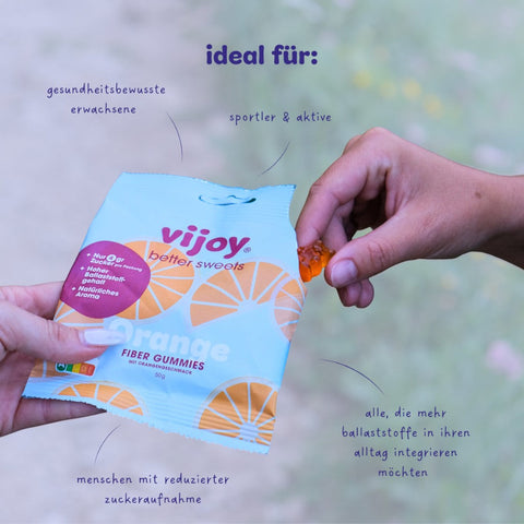 vijoy Fiber Gummies Pfirsich, 50g
