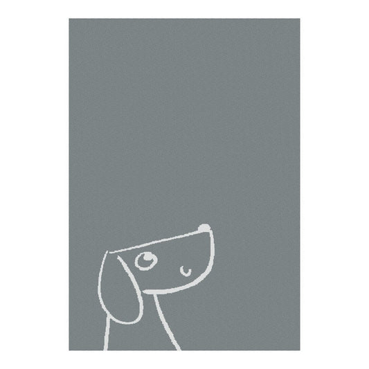 MEYER-MAYOR Geschirrtuch Hund Comic, Grau