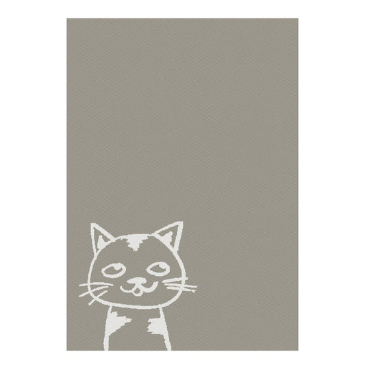 MEYER-MAYOR Geschirrtuch Katze Comic, Taupe