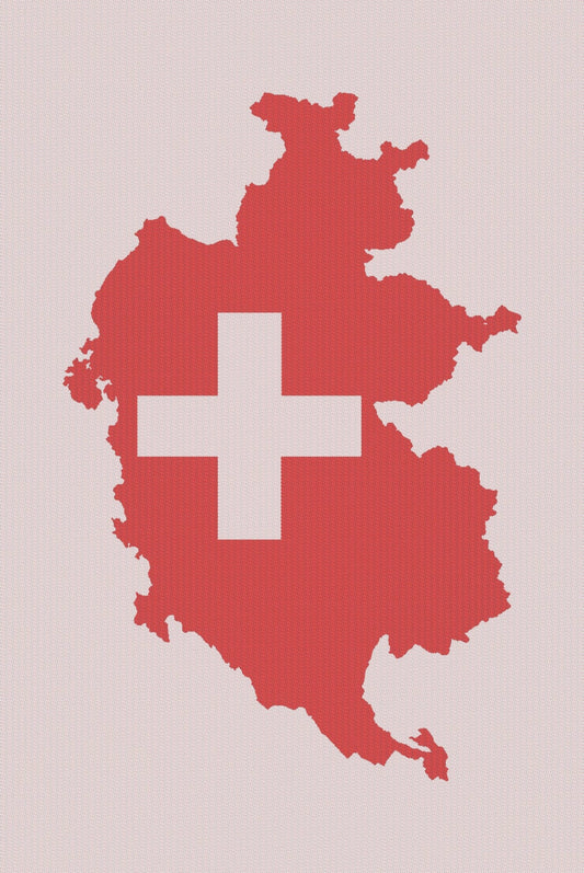 MEYER-MAYOR Küchentuch Swiss Cross Umriss, Rot