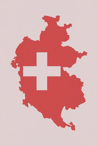MEYER-MAYOR Küchentuch Swiss Cross Umriss, Rot