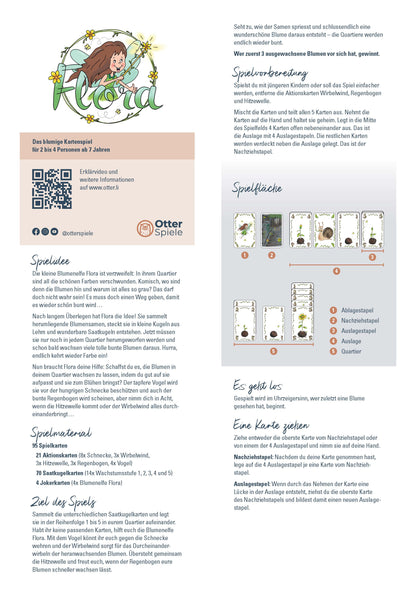 Flora Kartenspiel mit Wildblumen Seedballs