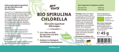 Bio Spirulina & Chlorella Tabletten