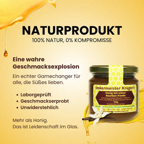Honig mit echter Bourbon-Vanille 250g