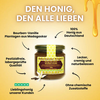 Honig mit echter Bourbon-Vanille 250g
