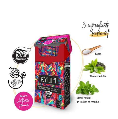 KYUFI Thé Noir Instantané À La Menthe - Recette Authentique