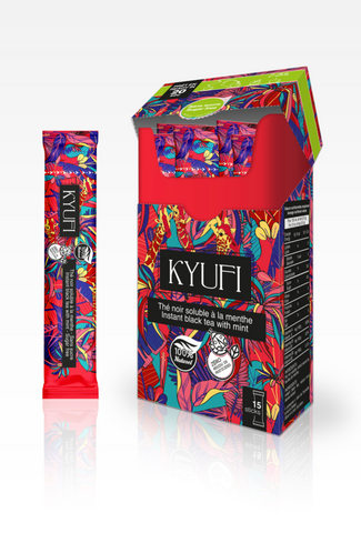 KYUFI Thé Noir Instantané À La Menthe - Sans Sucre