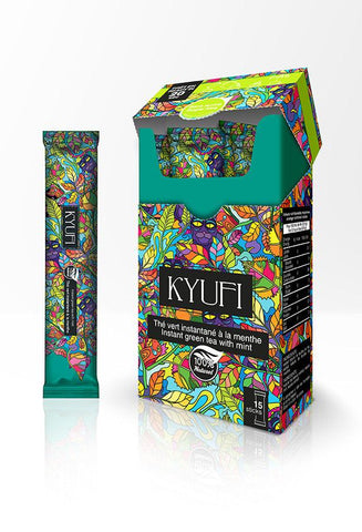 KYUFI Thé Vert Instantané À La Menthe - Sans Sucre