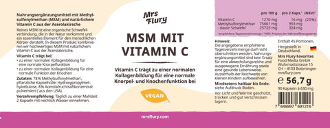 MSM mit Vitamin C Kapseln