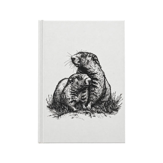 mumix Notizbuch weiss, Motiv Murmeltier