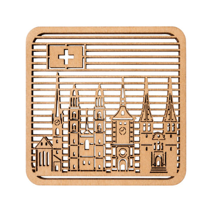 mumix Untersetzer Sehenswürdigkeiten 2er Set, 10.3 x 10.3 cm