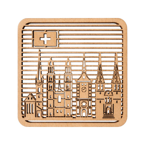 mumix Untersetzer Sehenswürdigkeiten 2er Set, 10.3 x 10.3 cm