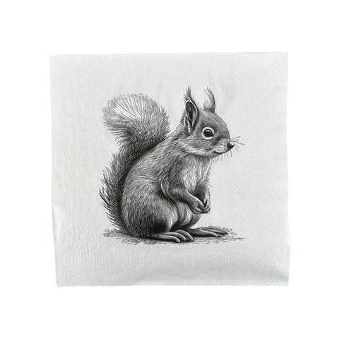 mumix Serviette Eichhörnchen Hirsch 33x33, Papier