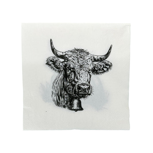 mumix Serviette Kuh Murmeli 33x33, Papier