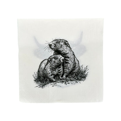 mumix Serviette Kuh Murmeli 33x33, Papier