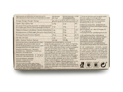 Jose Gourmet Makrelenfilets in Curry, 120 gr