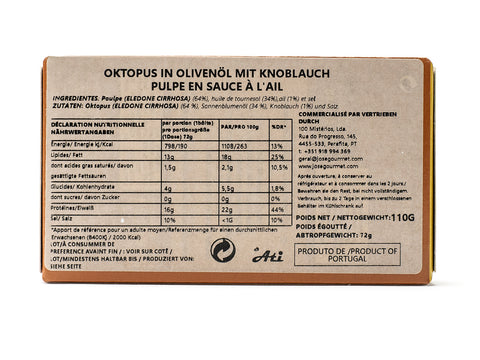 Jose Tintenfisch in Knoblauchsauce, 110 gr