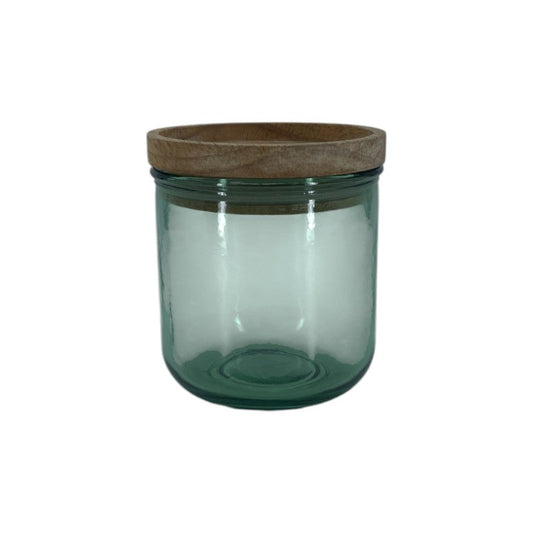 soñho Alta Vorratsglas mit Holzdeckel 350 ml grün