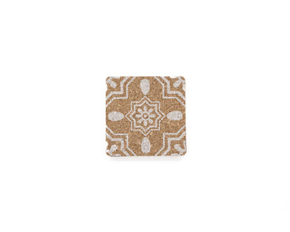 soñho Cortiça Azulejo Kork Untersetzer 4er Set, 10 x 10 cm