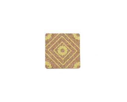 soñho Cortiça Azulejo Kork Untersetzer 4er Set, 10 x 10 cm