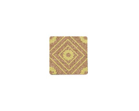 soñho Cortiça Azulejo Kork Untersetzer 4er Set, 10 x 10 cm