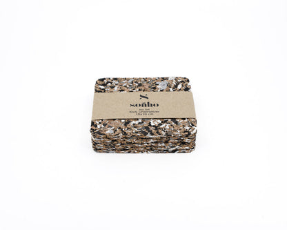 soñho Recife Kork Untersetzer 6er Set, 10 x 10 cm