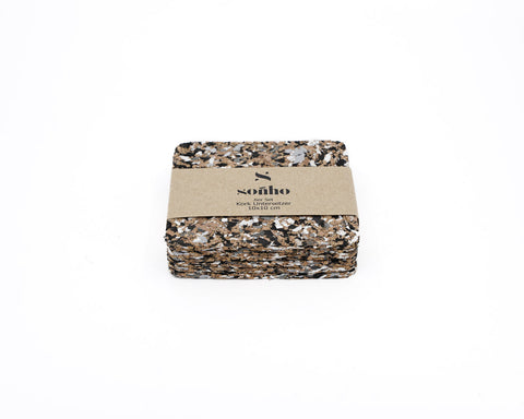 soñho Recife Kork Untersetzer 6er Set, 10 x 10 cm