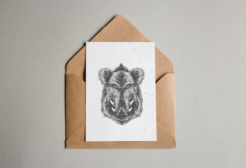 Kartenset aus Samenpapier - Waldtiere