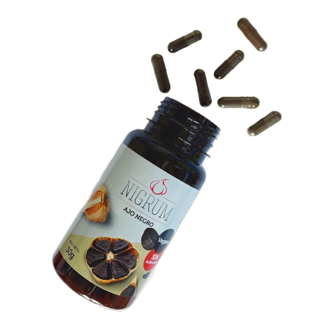 Pack 4x Ail Noir Pur Gélules Nigrum Conteneur 35 gélules de 859 mg + 1x Offert