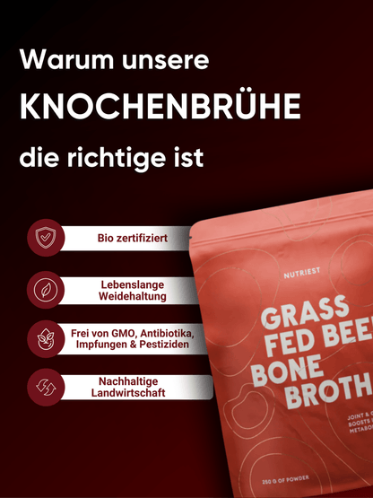 Knochenbrühe Pulver aus Bio-Weiderind