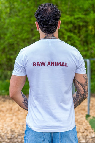 Das Raw Animal T-Shirt in klassischem Weiss