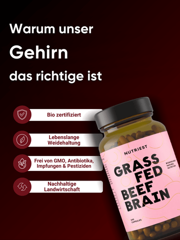 Getrocknetes Rinderhirn Kapseln – Weiderind-Gehirn mit Bio-Leber
